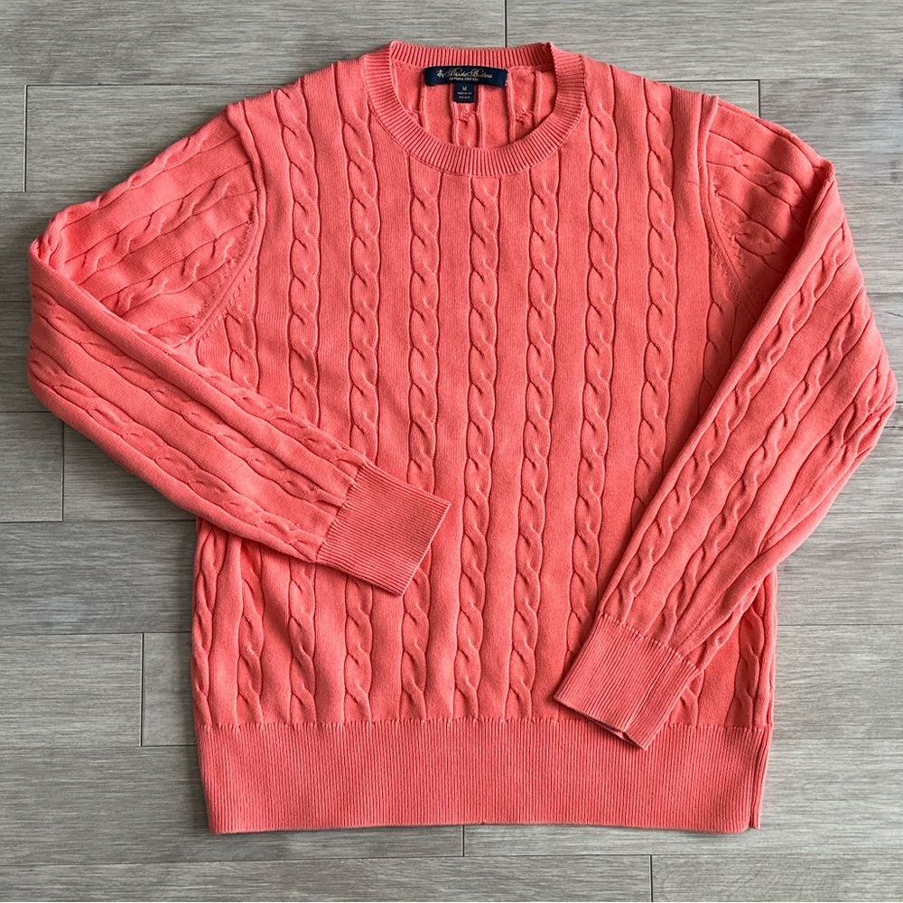 Brooks Brothers Salmon Sweater‎ Supima Cotton Medium
